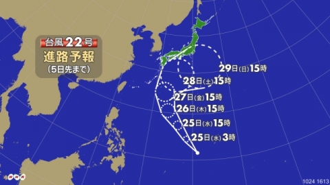 台風22号 NHK天気