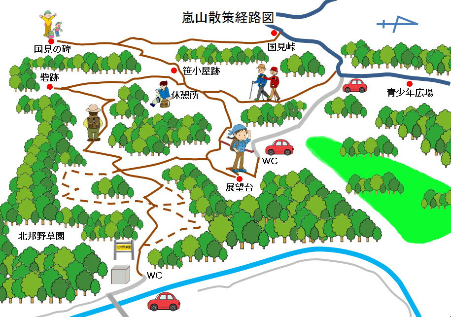 旭川嵐山公園フィールドマップを作ってみた ちょろqの覚書でぇ す
