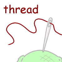 thread の意味 英語イラスト