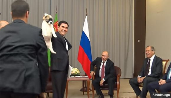 人間を知れば知るほど犬が好きになる との名言を吐いたプーチンさんがトルクメニスタン大統領からアラバイの子犬をプレゼントされたｗ Youtube動画 ラブラドール レトリバーと黄昏