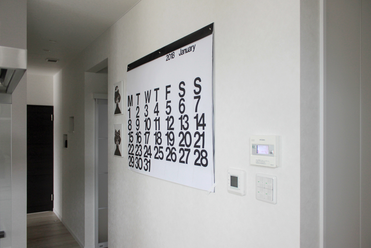 Stendig Calendar/ステンディグ カレンダー/Massimo Vignelli カレンダー/ BIG カレンダー/モノトーン/白黒