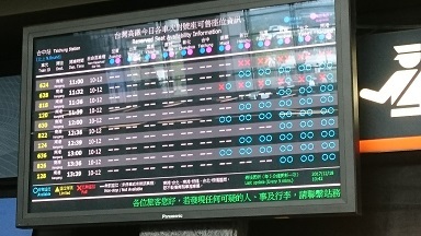 台中駅の時刻表